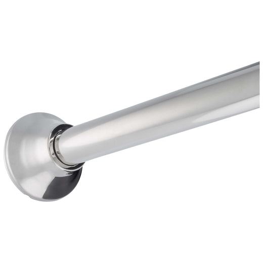 Tension Shower Rod, Stainless Steel, Adjustable Length 44 To 72 Inches, Round Escutcheon