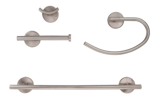 Image Of Boca Grande Satin Nickel Bathroom Hardware Set - Satin Nickel Finish - Harney Hardware