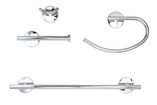 Image Of Boca Grande Chrome Bathroom Hardware Set - Chrome Finish - Harney Hardware