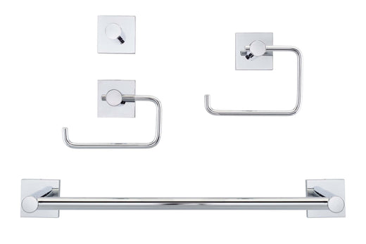 Image Of Daytona Chrome Bathroom Hardware Set - Chrome Finish - Harney Hardware