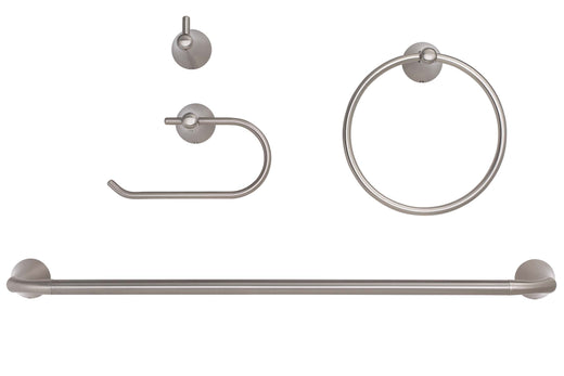 Image Of Duval Satin Nickel Bathroom Hardware Set - Satin Nickel Finish - Harney Hardware