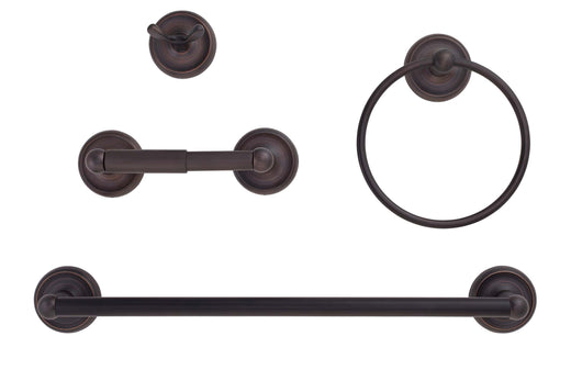 Image Of Portsmouth Venetian Bronze Bathroom Hardware Set - Venetian Bronze Finish - Harney Hardware