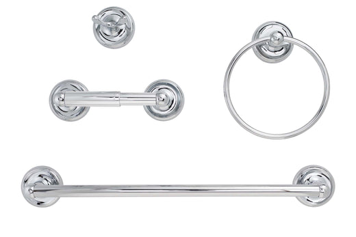 Image Of Portsmouth Chrome Bathroom Hardware Set - Chrome Finish - Harney Hardware