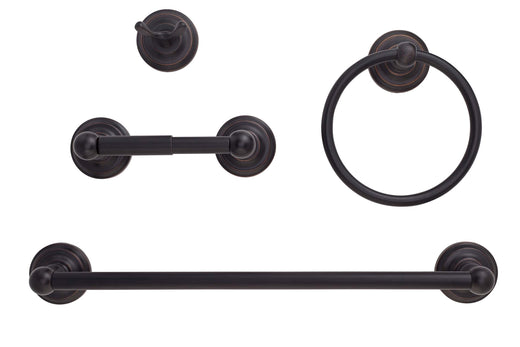 Image Of Savannah Venetian Bronze Bathroom Hardware Set - Venetian Bronze Finish - Harney Hardware