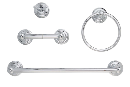 Image Of Savannah Chrome Bathroom Hardware Set - Chrome Finish - Harney Hardware