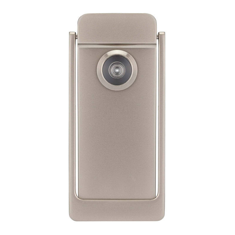 Contemporary Door Knocker Viewer - Satin Nickel - Harney Hardware