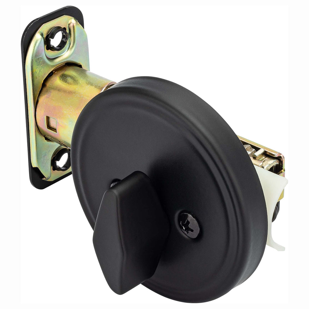 Single Sided Keyless Deadbolt - Matte Black Finish - Harney Hardware