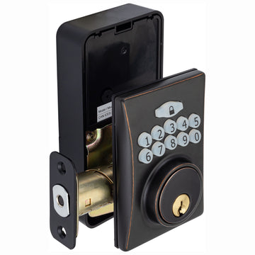Electronic Keyless Deadbolt, Square Escutcheon