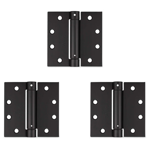Commercial Door Spring Hinges, UL Fire Rated, 4 1/2 In. X 4 1/2 In., 3 Pack