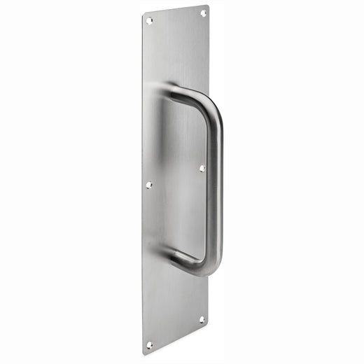Commercial Door Pull Plate, Stainless Steel, ADA Compliant, 4 In. X 16 In.