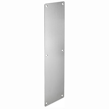 Commercial Door Push Plate, Stainless Steel, 4 In. X 16 In.