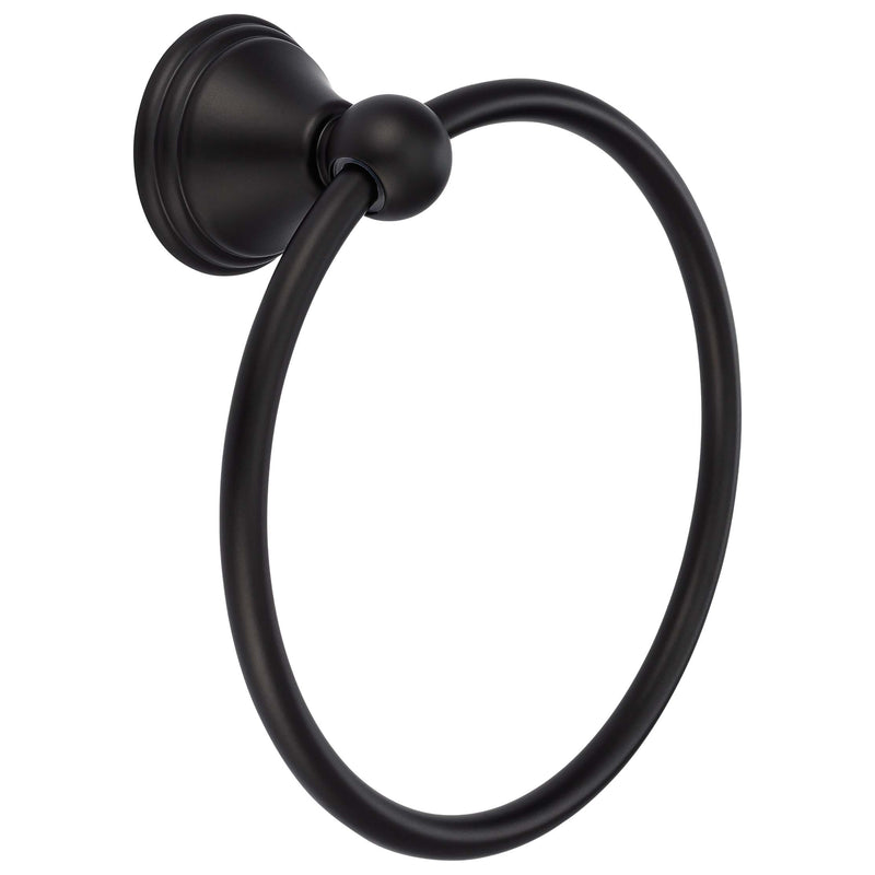 Delta Trinsic Matte Black Wall Mount Single Towel Ring 759460-BL at