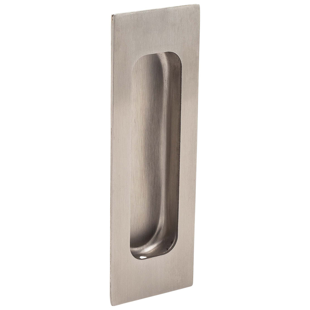 Recess Pull Rectangular Barn Door Recessed Rectangle Pull - Satin Nickel - Harney Hardware
