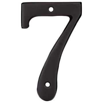 4 In. House Number 7, Solid Brass