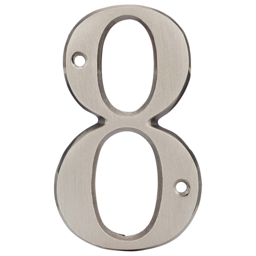 4 In. House Number 8, Solid Brass