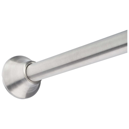 Tension Shower Rod, Stainless Steel, Adjustable Length 44 To 72 Inches, Round Escutcheon
