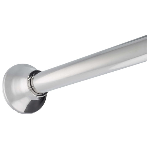 Adjustable Tension Shower Rod, Stainless Steel, Adjustable Length 44 To 72 Inches, Round Escutcheon
