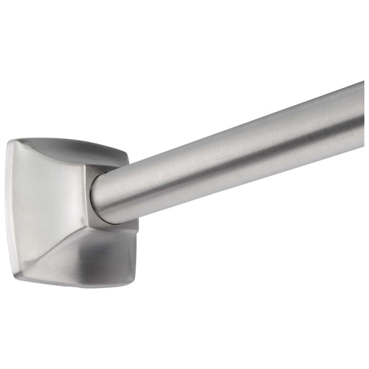 Adjustable Tension Shower Rod, Stainless Steel, Adjustable Length 44 To 72 Inches, Square  Escutcheon