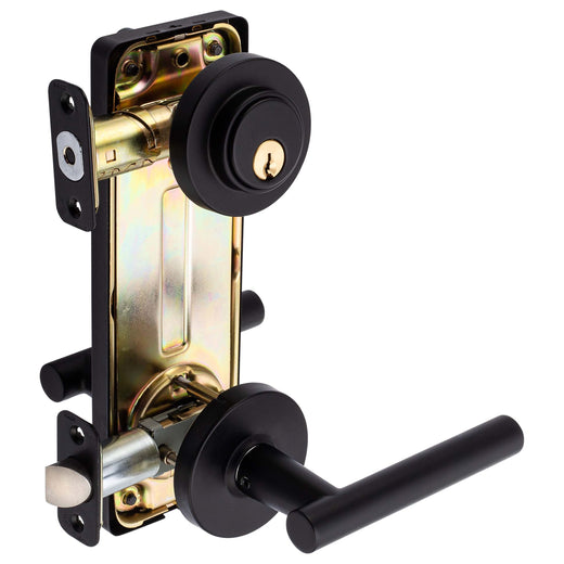 Interconnected Door Lock Reversible Passage Lever - Matte Black ...