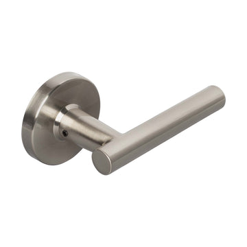 Image Of Door Lever Inactive / Dummy Function Contemporary Style Riley Collection - Satin Nickel Finish - Harney Hardware