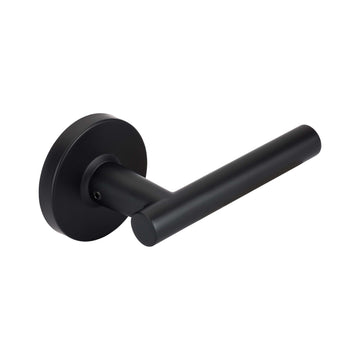 Image Of Door Lever Inactive / Dummy Function Contemporary Style Riley Collection - Matte Black Finish - Harney Hardware