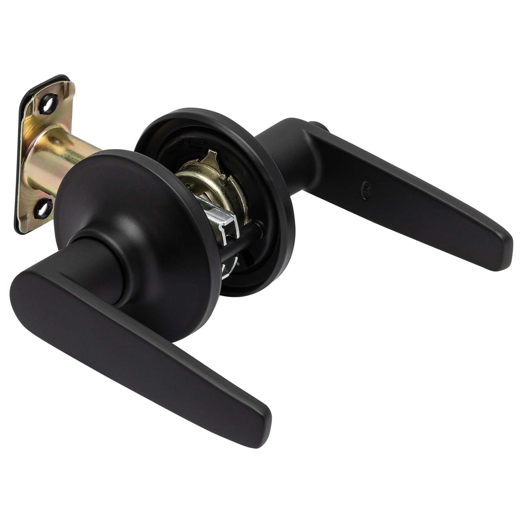 Dynasty Hardware Manhattan Door Lever – Passage Function, Polished Chrome US26 – Reversible, Fits 1-3/8" To 1-3/4" Doors, Adjustable Latch 2-3/8" Or 2-3/4" Backset – Hall & Closet Door Handle