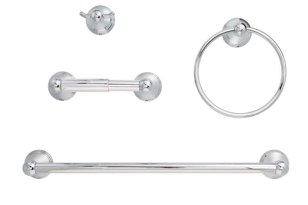 Alexandria Chrome Bathroom Hardware Set Chrome Finish Harney Hardware