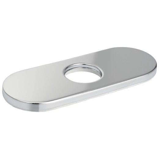 Bathroom Faucet Installation Deckplate, Radius Ends, Stainless Steel, 6 1/4 In. Wide