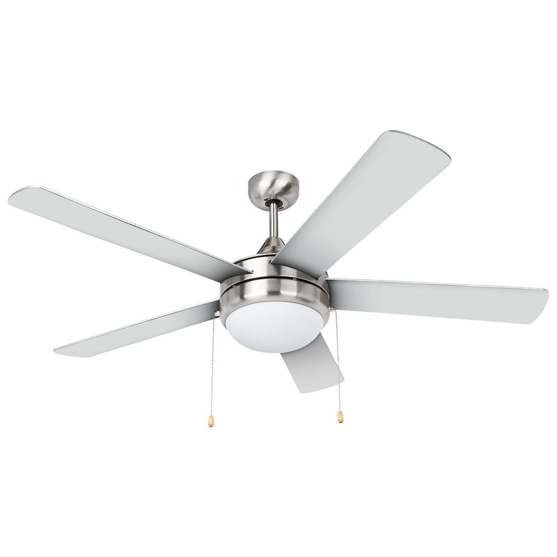 Newday 52 Inch Brushed Nickel Ceiling Fans With Lights And Remote