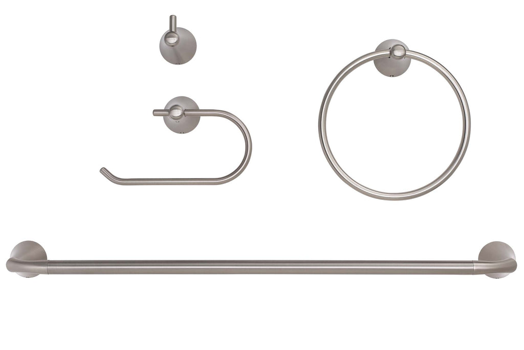 Duval Satin Nickel Bathroom Hardware Set - Satin Nickel Finish - Harney