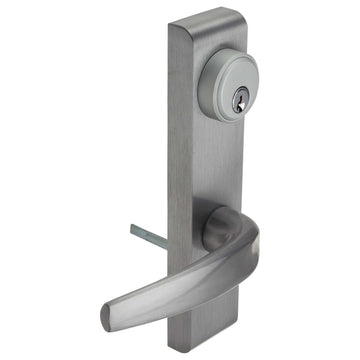 Narrow Stile / Cross Bar Exit Device Keyed / Entry Function Lever Trim
