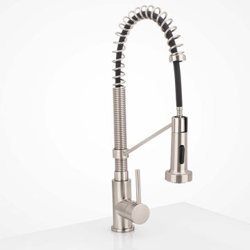 Kitchen Sink Faucet Contemporary / Modern, Pull Down Spray, 18 1/8 In, High