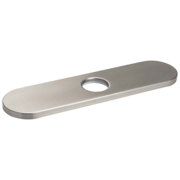 Kitchen Faucet Installation Deckplate, Radius Ends, Stainless Steel, 10 1/4 In. Wide