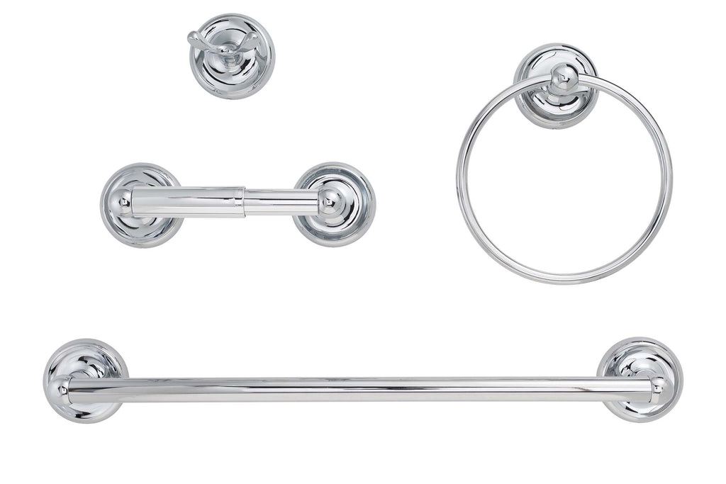 Portsmouth Chrome Bathroom Hardware Set Chrome Finish Harney Hardware