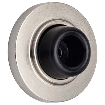 Image Of Wall Stop -  Concave -  2 1/8 In. Diameter - Satin Nickel Finish - Harney Hardware