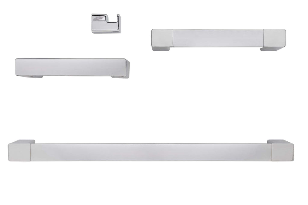 Westshore Chrome Bathroom Hardware Set - Chrome Finish - Harney Hardware
